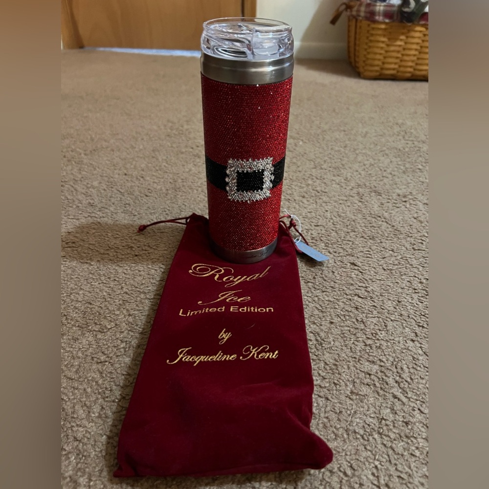 Jacqueline Kent Santa tumbler. New still in bag